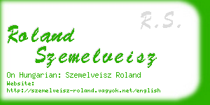 roland szemelveisz business card